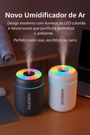 "Mini Umidificador de Ar USB  com Luz LED e Difusor de Aromas"