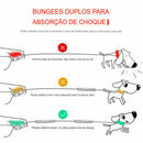 coleira Refletiva Elástica com Corda de Tração para Corrida – Argola em D de Metal para Cães