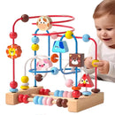 Montessori Baby Toys Wooden Roller Coaster Bead Maze Abacus Math Toys Toddler Early Educational Toys for 1 2 3 Years Kids Gifts