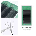 GLAMLASH 3D 4D 5D W Shaped Eyelash Lashes Easy Fan Eyelash Extensions Wholesales YY Premade Volume 12 Rows W Style Natural Soft