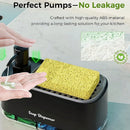Dual Soap Dispenser with Sponge Holder Manual Press Soap Box Hand and Dish Soap Dispenser for Kitchen Sink Detergent Dispenser