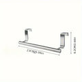 Towel Rack Over Door Cabinet Shelf Rack Stainless Steel Bar Bathroom Kitchen Hanging Holder Home Storage Kitchen Tools