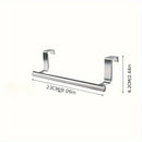 Towel Rack Over Door Cabinet Shelf Rack Stainless Steel Bar Bathroom Kitchen Hanging Holder Home Storage Kitchen Tools