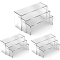3/6/9Pcs Acrylic Transparent Display Stand U Shape Lightweight Holder Window Counter Cosmetics Rack Dessert Model Shelf