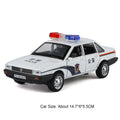 1:32 Miniature Pickup Santana Police Car Toy Models Alloy Diecast Doors Opened Pull Back Sound Light Children Interactive Toys