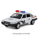 1:32 Miniature Pickup Santana Police Car Toy Models Alloy Diecast Doors Opened Pull Back Sound Light Children Interactive Toys