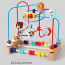 Montessori Baby Toys Wooden Roller Coaster Bead Maze Abacus Math Toys Toddler Early Educational Toys for 1 2 3 Years Kids Gifts