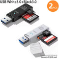 2-in-1 Multi Functional  USB 3.0 Card ReaderMicro SD TFMemoryCardReaderUSBFlashDrive CardreaderAdapter For PCLaptops Accessories