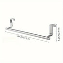 Towel Rack Over Door Cabinet Shelf Rack Stainless Steel Bar Bathroom Kitchen Hanging Holder Home Storage Kitchen Tools