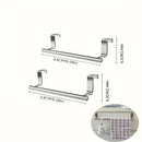 Towel Rack Over Door Cabinet Shelf Rack Stainless Steel Bar Bathroom Kitchen Hanging Holder Home Storage Kitchen Tools
