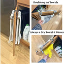 Towel Rack Over Door Cabinet Shelf Rack Stainless Steel Bar Bathroom Kitchen Hanging Holder Home Storage Kitchen Tools