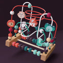 Montessori Baby Toys Wooden Roller Coaster Bead Maze Abacus Math Toys Toddler Early Educational Toys for 1 2 3 Years Kids Gifts