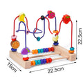 Montessori Baby Toys Wooden Roller Coaster Bead Maze Abacus Math Toys Toddler Early Educational Toys for 1 2 3 Years Kids Gifts