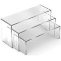 3/6/9Pcs Acrylic Transparent Display Stand U Shape Lightweight Holder Window Counter Cosmetics Rack Dessert Model Shelf