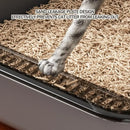 Easy Clean Cat Toilet Box with Scoop Semi Enclosed High Fence Open Top Kitty Litter Tray Durable Spacious Sandbox Pet Accessory