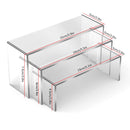 3/6/9Pcs Acrylic Transparent Display Stand U Shape Lightweight Holder Window Counter Cosmetics Rack Dessert Model Shelf