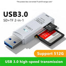2-in-1 Multi Functional  USB 3.0 Card ReaderMicro SD TFMemoryCardReaderUSBFlashDrive CardreaderAdapter For PCLaptops Accessories