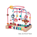 Montessori Baby Toys Wooden Roller Coaster Bead Maze Abacus Math Toys Toddler Early Educational Toys for 1 2 3 Years Kids Gifts
