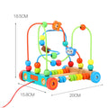 Montessori Baby Toys Wooden Roller Coaster Bead Maze Abacus Math Toys Toddler Early Educational Toys for 1 2 3 Years Kids Gifts