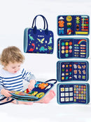 Montessori Toys Busy Board Toddler Sensory Activity Developing Board for Motor Skills， Educational Travel Activity Toys