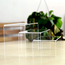 3/6/9Pcs Acrylic Transparent Display Stand U Shape Lightweight Holder Window Counter Cosmetics Rack Dessert Model Shelf
