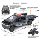 1:32 Miniature Pickup Santana Police Car Toy Models Alloy Diecast Doors Opened Pull Back Sound Light Children Interactive Toys