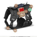 Colete resistente para cães de trabalho — arnês confortável, antitração e ajustável para cães de médio porte.