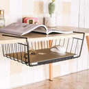 Multi Functional Shelf Desk Cabinet Storage Rack Under Table Hanging Mesh Basket Wardrobe Holders Metal Iron Kitchen Organizer