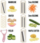 5 in 1 Multi-Functional Vegetable Chopper Onion Chopper Food Chopper Kitchen Mandoline Slicer Veggie Dicer Cutter