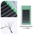 GLAMLASH 3D 4D 5D W Shaped Eyelash Lashes Easy Fan Eyelash Extensions Wholesales YY Premade Volume 12 Rows W Style Natural Soft