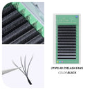 GLAMLASH 3D 4D 5D W Shaped Eyelash Lashes Easy Fan Eyelash Extensions Wholesales YY Premade Volume 12 Rows W Style Natural Soft