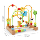 Montessori Baby Toys Wooden Roller Coaster Bead Maze Abacus Math Toys Toddler Early Educational Toys for 1 2 3 Years Kids Gifts