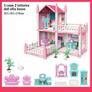 3D DIY Dream Princess Castle Villa Assembly Doll House Set Toy Girl Family Toy Children's Music Doll House Assembly Villa House