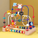 Montessori Baby Toys Wooden Roller Coaster Bead Maze Abacus Math Toys Toddler Early Educational Toys for 1 2 3 Years Kids Gifts