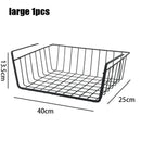 Multi Functional Shelf Desk Cabinet Storage Rack Under Table Hanging Mesh Basket Wardrobe Holders Metal Iron Kitchen Organizer