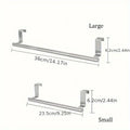 Towel Rack Over Door Cabinet Shelf Rack Stainless Steel Bar Bathroom Kitchen Hanging Holder Home Storage Kitchen Tools