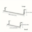 Towel Rack Over Door Cabinet Shelf Rack Stainless Steel Bar Bathroom Kitchen Hanging Holder Home Storage Kitchen Tools