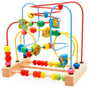 Montessori Baby Toys Wooden Roller Coaster Bead Maze Abacus Math Toys Toddler Early Educational Toys for 1 2 3 Years Kids Gifts