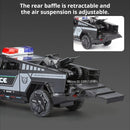 1:32 Miniature Pickup Santana Police Car Toy Models Alloy Diecast Doors Opened Pull Back Sound Light Children Interactive Toys